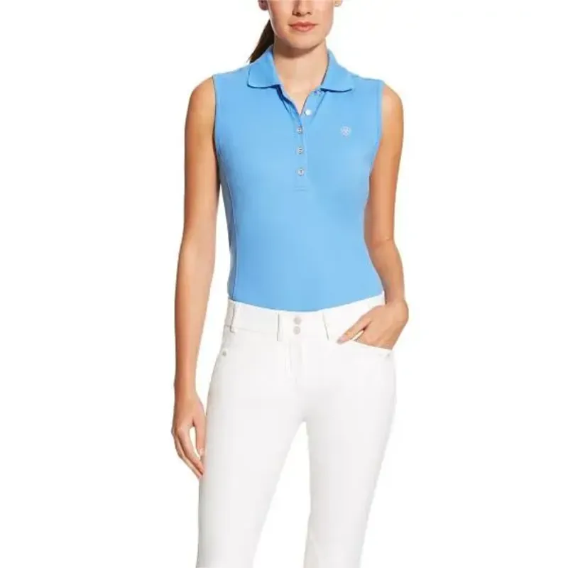Ariat Prix Sleeveless Polo Shirt - Dutch Blue 